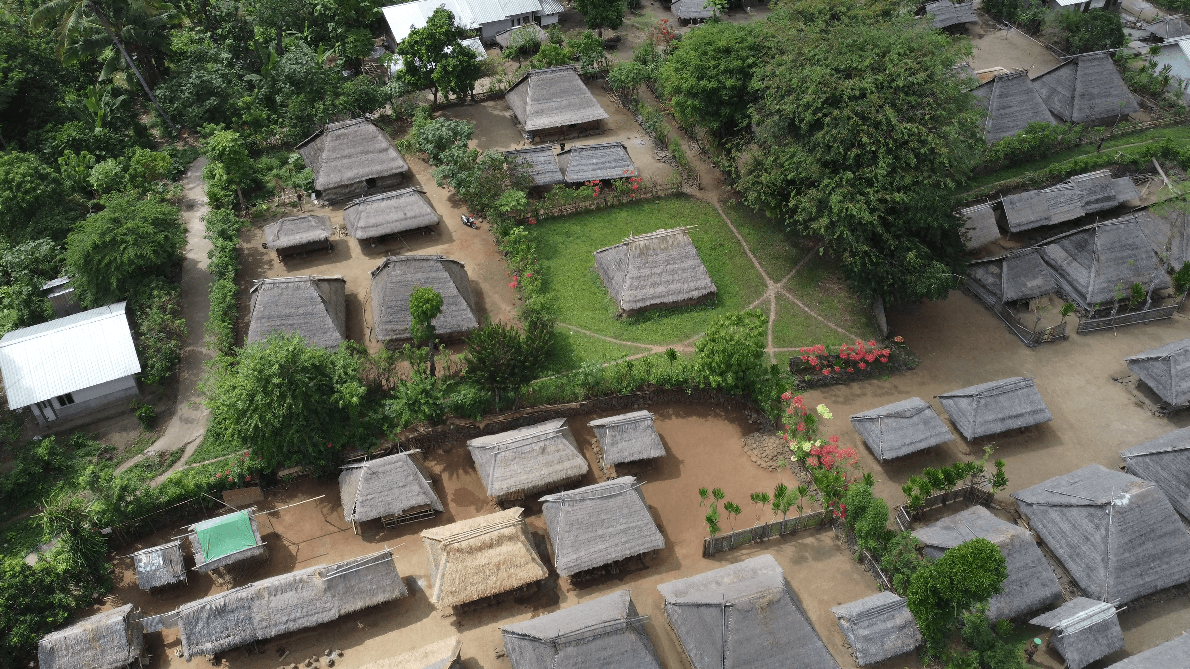 Kenampakan atas dari Dusun Beleq